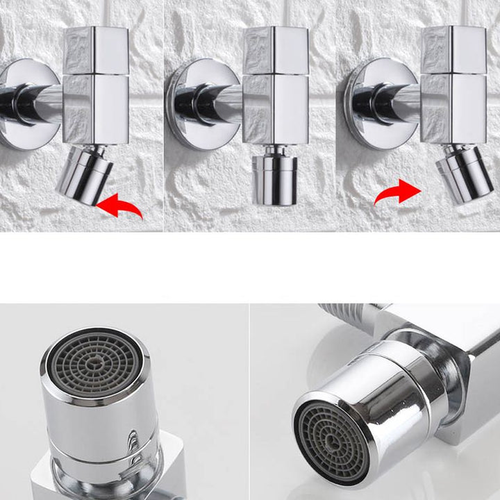 Lisslune | Contemporary Wall Mounted Bathroom Faucet Knob Handle Solid Brass Round Faucet
