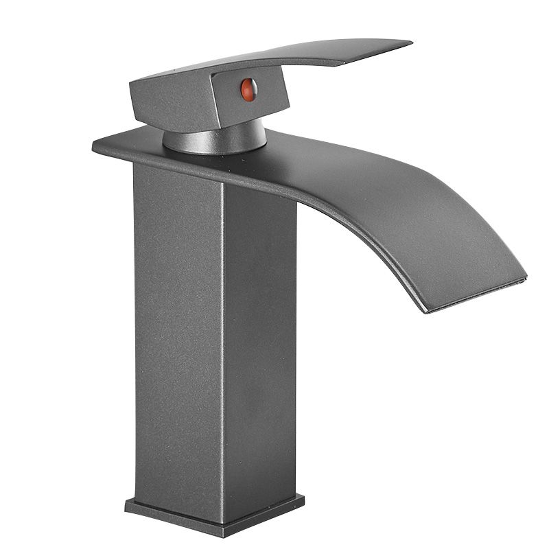 Lisslune | Modern Bathtub Faucet Waterfall Spout Lever Handle Brass Sink Faucet