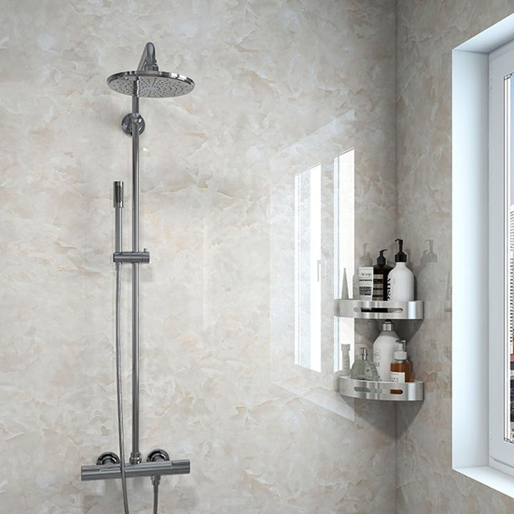Lisslune | Modern Peel and Stick Tile Vinyl Smooth Back Wall Wallpaper