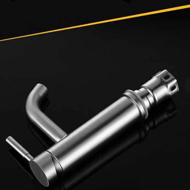 Lisslune | Modern Silver Bathroom Faucet Single Handle Bathroom Tap with Lever Handle