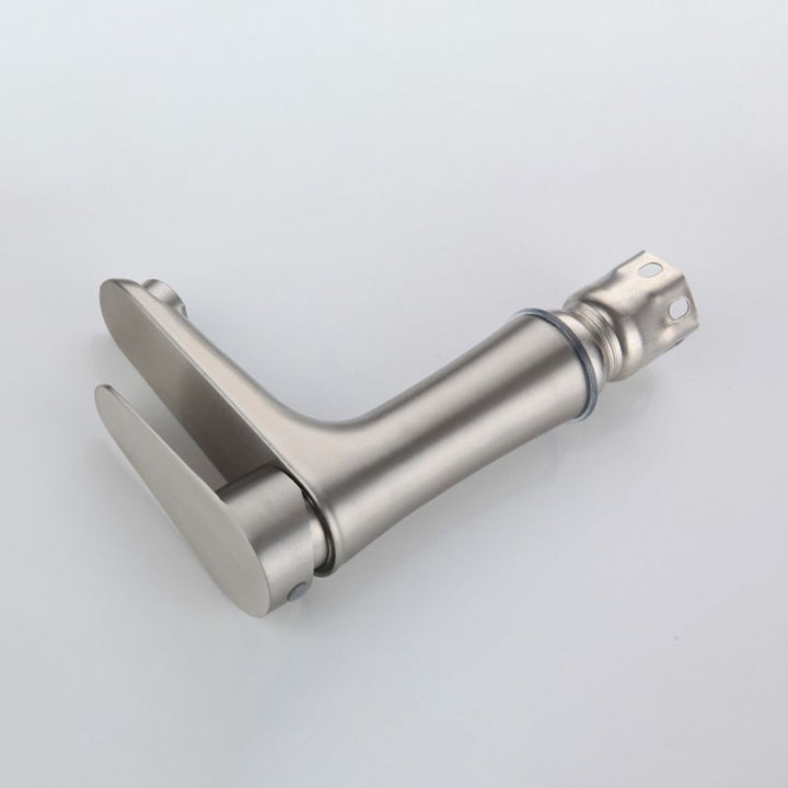 Lisslune | Round Single Handle Bathroom Faucet Single Hole Sink Faucet in Chrome
