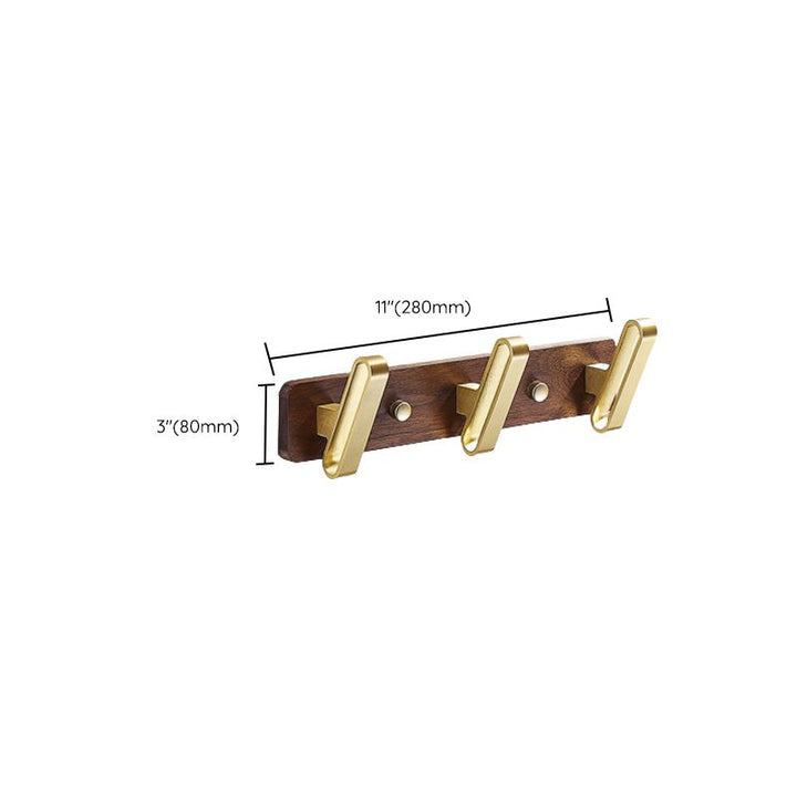 Lisslune | Wood and Aluminum Bath Hardware Set Golden Bathroom Accessories Set