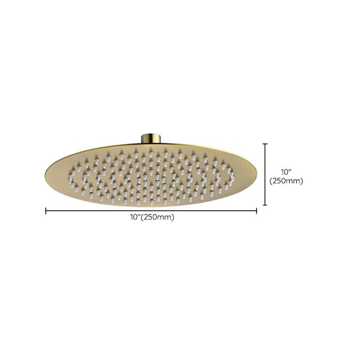 Lisslune | Polished brass round fixed shower head stainless steel wall mounted shower head