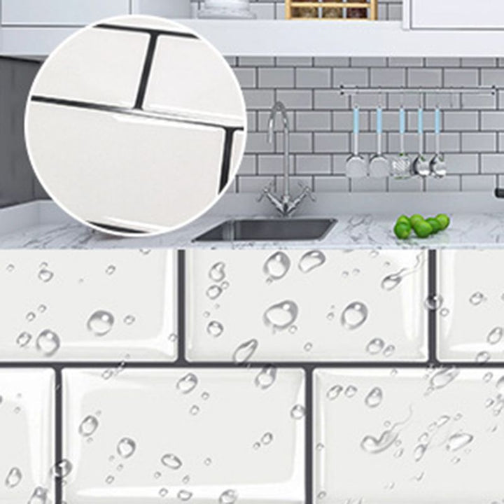 Lisslune | Polygon Peel and Stick Wall Tile PVC 30 cm x 30 cm Peel and Stick Tile for the Kitchen