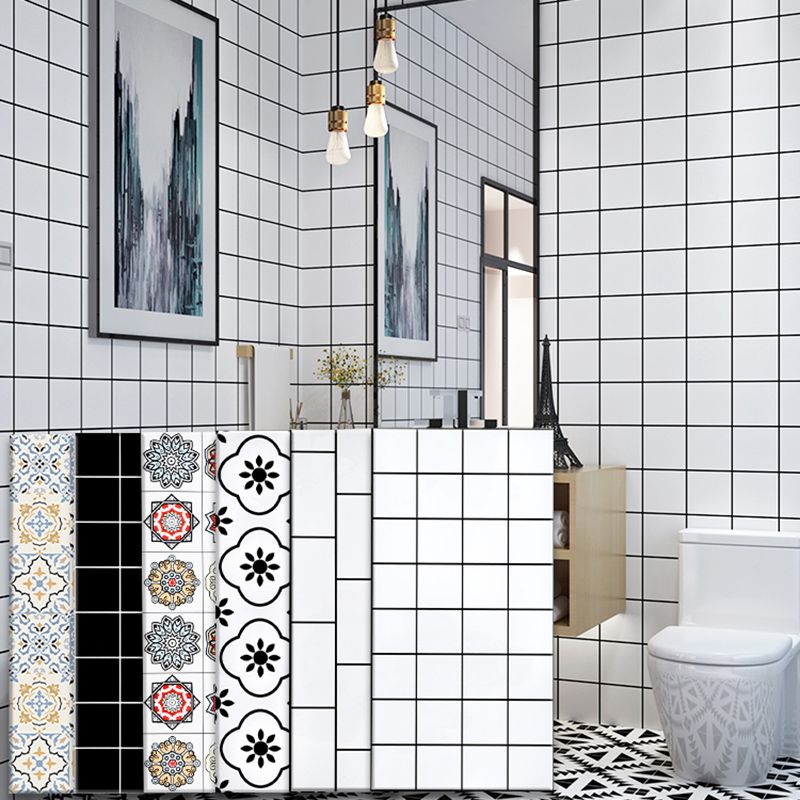 Lisslune | Contemporary Wallpaper Single Panel Bathroom Wallpaper with Rectangular Shape