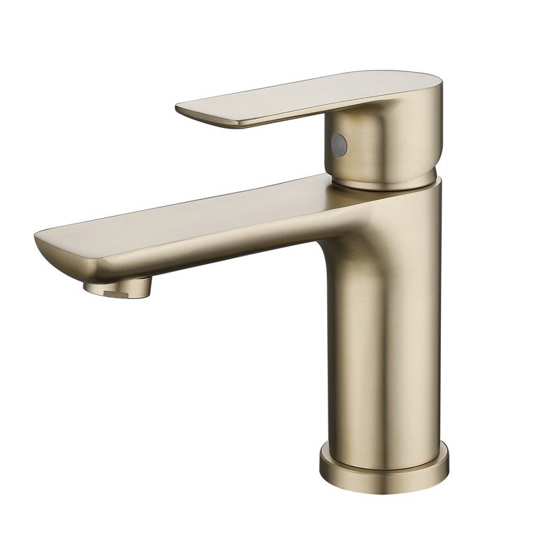 Lisslune | Modern Brass Sink Faucet Single Hole Bathroom Faucet Lever Handle Tap