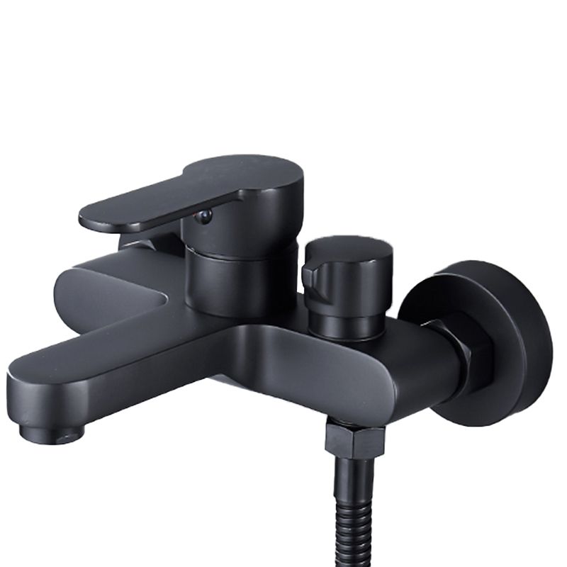 Lisslune | Modern Bathtub Faucet Lever Handle Wall Mounted Fixed Bathtub Faucet