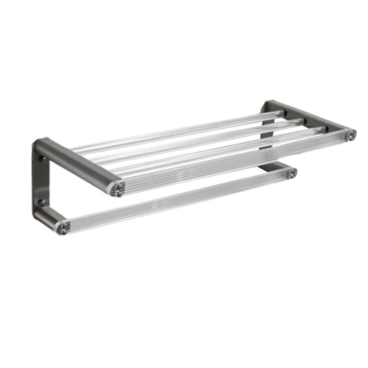 Lisslune | Modern Bathroom Set Gray Towel Rack Bathroom Shelf Bathroom Accessories Set