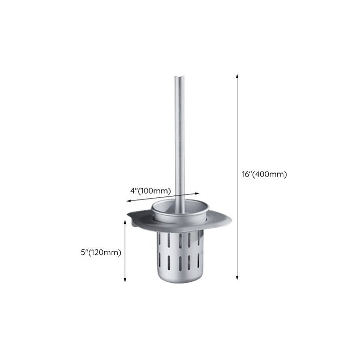 Lisslune | Silver Modern Bathroom Accessory Set with Bath Shelf/Towel Holder & Bathrobe Hook