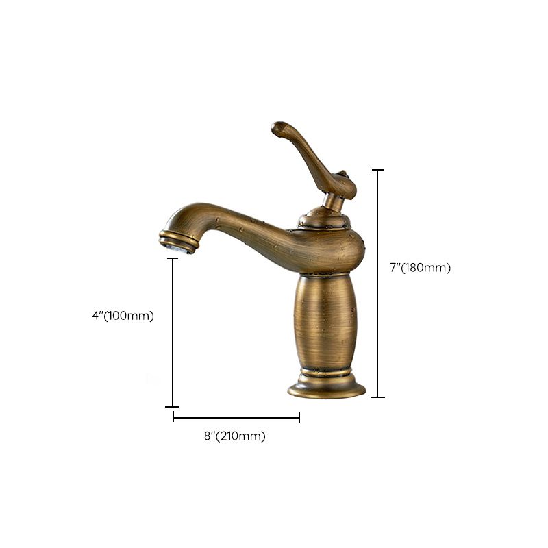 Lisslune | Vintage Classic Vessel Faucet Lever Handle Low Arc Vessel Sink Bathroom Faucet