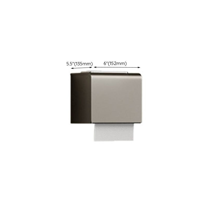 Lisslune | Modern Bathroom Accessories Set in Gray with Bathroom Shelf/Towel Holder/Bathrobe Hook & Paper Holder