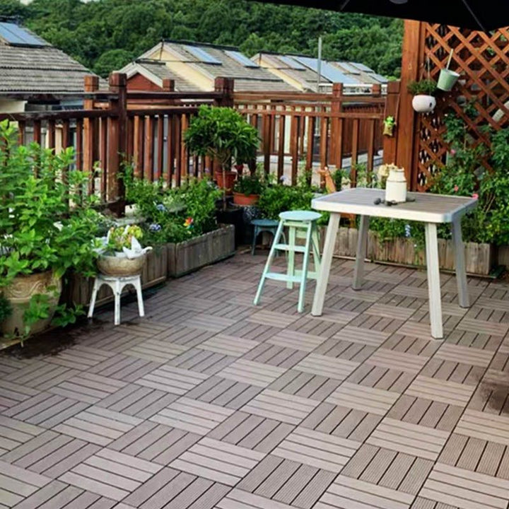 Lisslune | Classic wooden tiles for garden patio flooring to lay