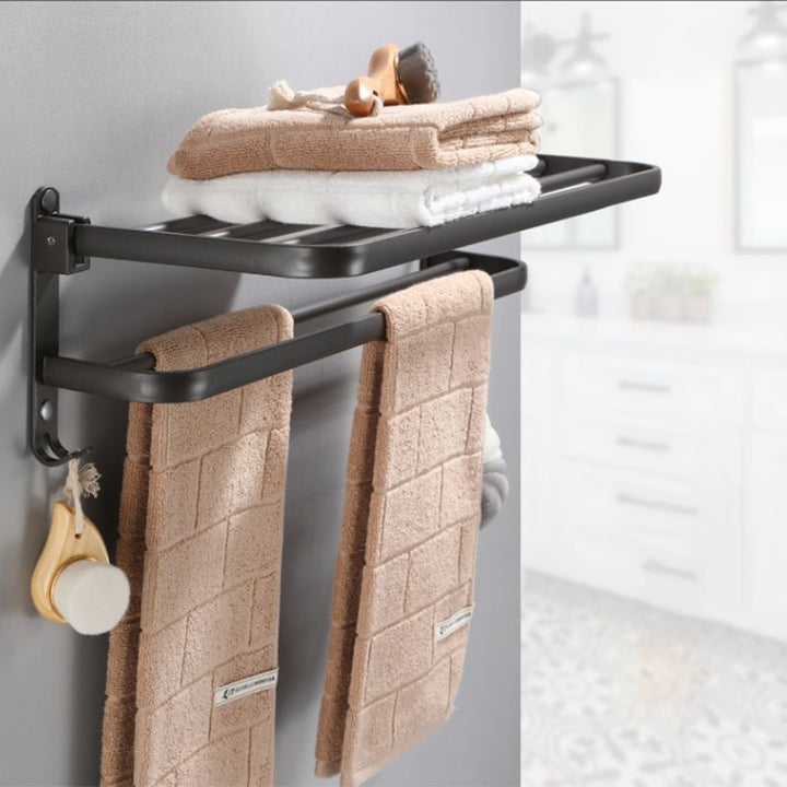 Lisslune | Modern Bathroom Fixture Set Towel Bar Gray Bathroom Shelf Bathroom Set
