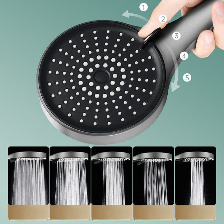 Lisslune | Plastic Hand Shower Round Handheld Showerhead with Self-Cleaning
