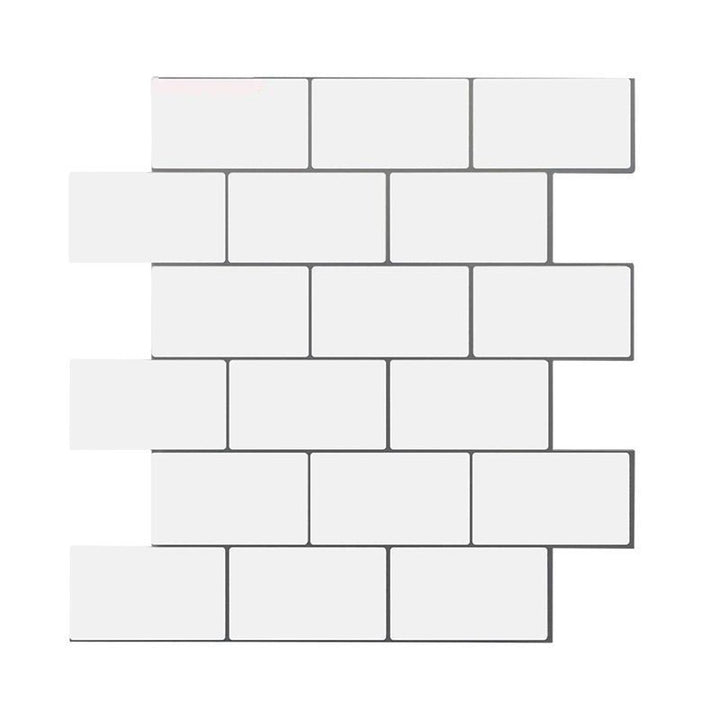 Lisslune | Peel and Stick Tiles Rectangular Stain Resistant PVC Subway Peel and Stick Tiles for the Kitchen