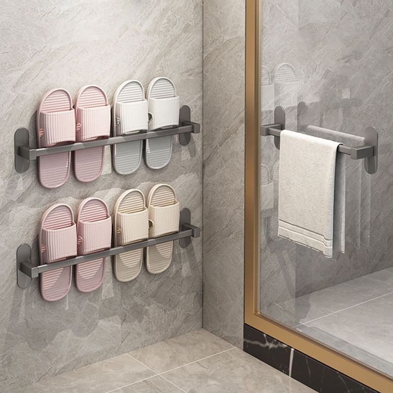 Lisslune | Gray Bathroom Accessory Set Modern 1/2 - Piece Bathroom Shelf Rustproof