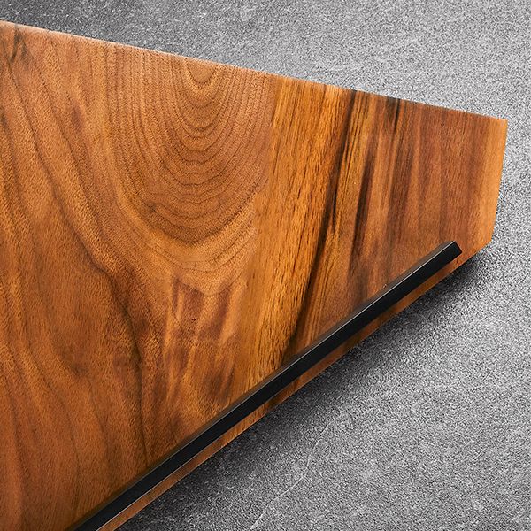 Lisslune | Wood & Aluminum Bathroom Set Brown Bathroom Accessory Set