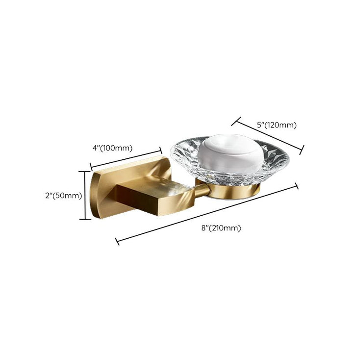 Lisslune | Traditional Golden Bath Accessories Set Brass Bathroom Accessories Kit