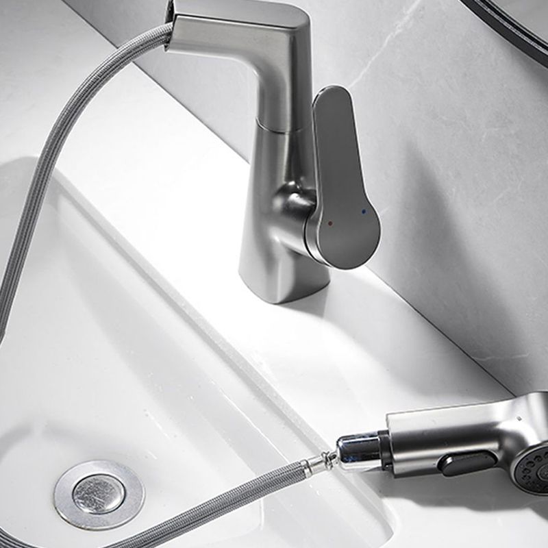Lisslune | 1-Handle Brush Nickel Widespread Faucet Single Hole Bathroom Vessel Faucet with Brass