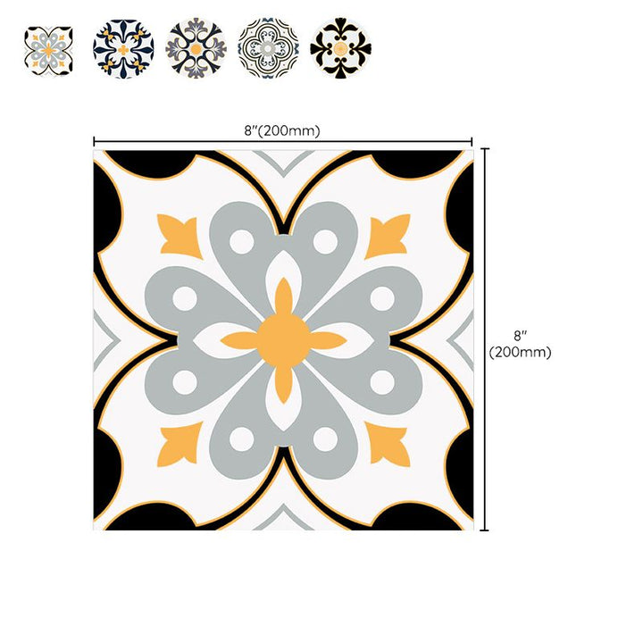 Lisslune | PVC Square Peel & Stick Mosaic Tile Multi-Colors Kitchen and Bathroom Single Tile