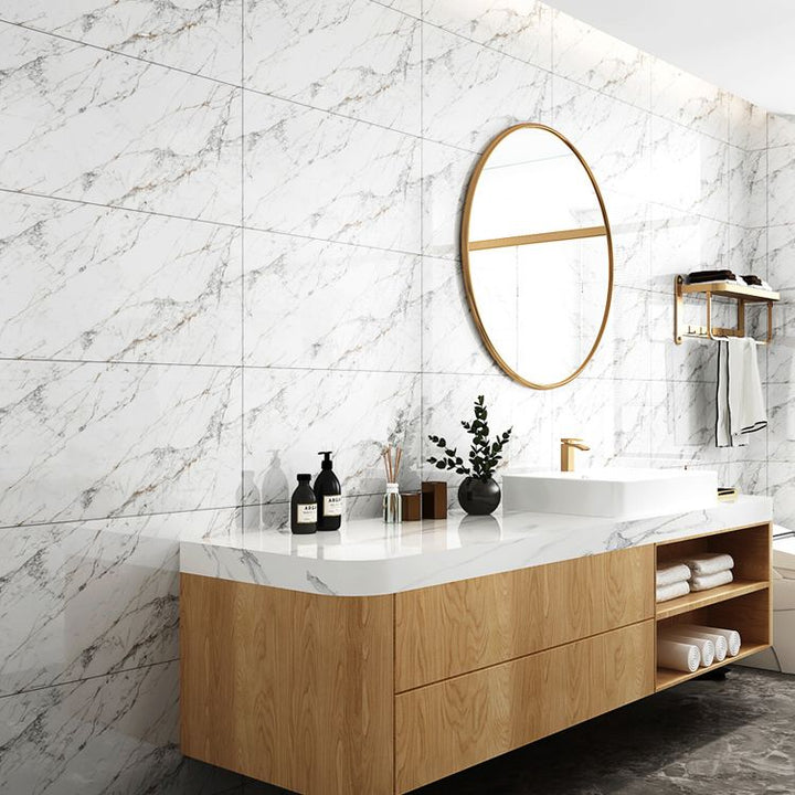Lisslune | Individual Tile Wallpaper Contemporary Plastic Peel and Stick Wall Tile