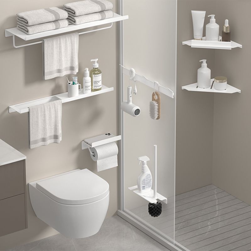 Lisslune | Modern White Bathroom Accessory Set Bathroom Shelf Paper Holder Bathroom Accessory Kit