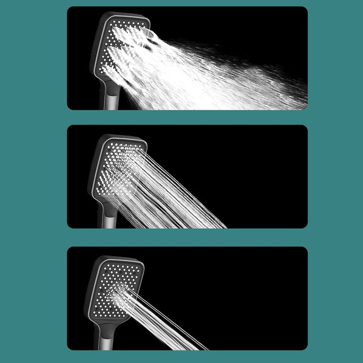Lisslune | Push-button shower system wall mounting hand shower square shower system with shower hose