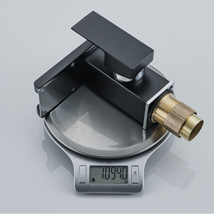 Lisslune | Waterfall Basin Mixer Tap Square Lever Handle with LED Three-Color Light