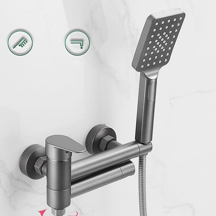 Lisslune | Wall-mounted metal bathtub faucet low arch single lever bathtub faucet trim