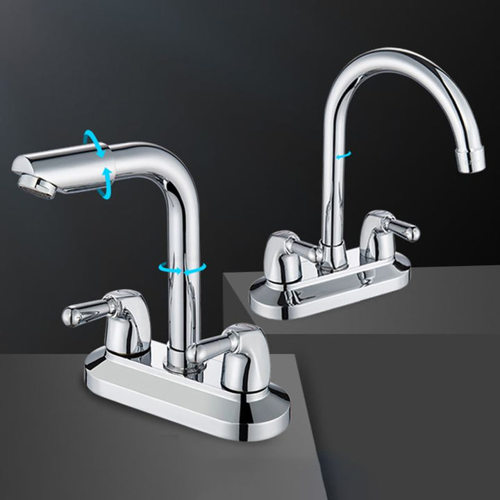 Lisslune | 2-Handle Modern Vessel Sink Faucet Three-Way Bathroom Faucet