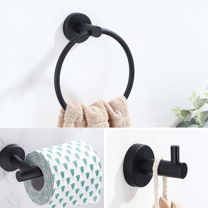 Lisslune | Stainless Steel Bathroom Set 3-piece Modern Style Simple Bathroom Accessory Set