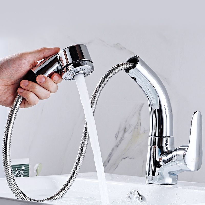 Lisslune | Modern Simple Vessel Sink Faucet High Arc Bathroom Sink Faucet