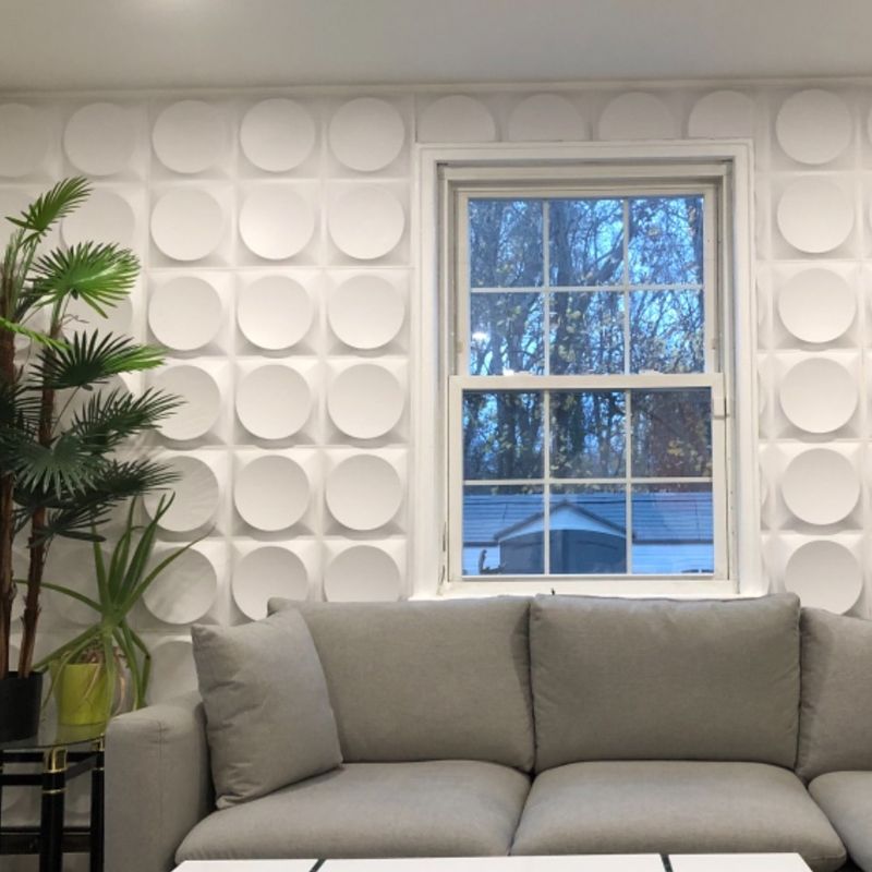 Lisslune | Modern Style PVC Wall Panel Living Room Peel and Stick Wall Covering 3D Wall Covering