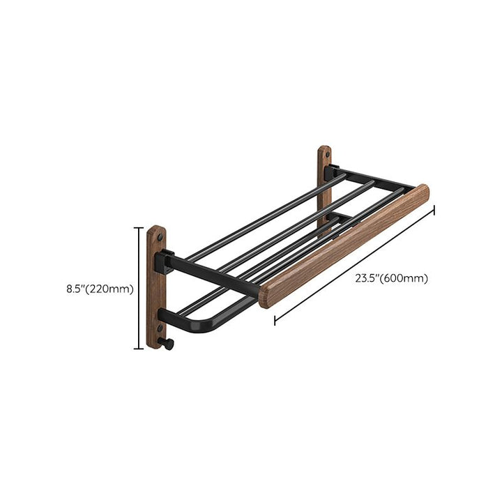 Lisslune | Metal and Wood Bathroom Accessories as Single Item or as Set without Drilling