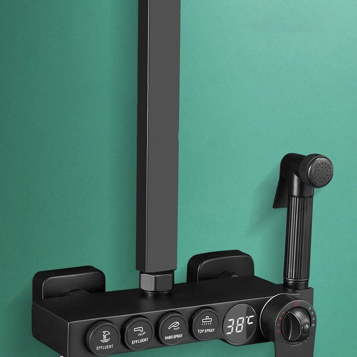 Lisslune | Modern adjustable water flow shower faucet shower hose shower system on the wall