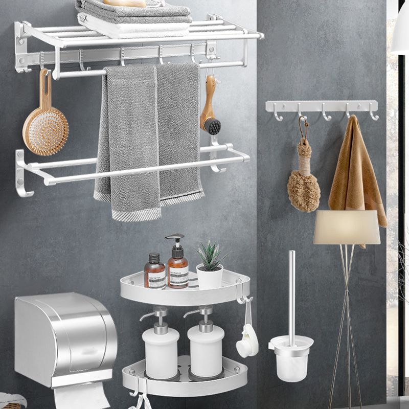 Lisslune | Modern Bathroom Accessories Hardware Set White Metal Bathroom Accessories Kit