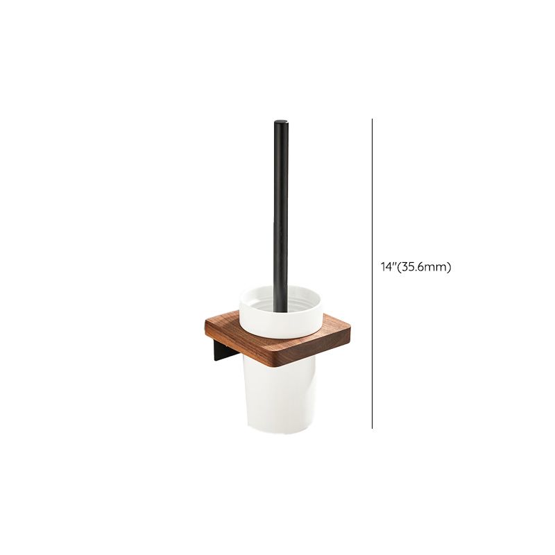 Lisslune | Wood and Aluminum Bath Accessory Set Black Bathroom Accessory Kit