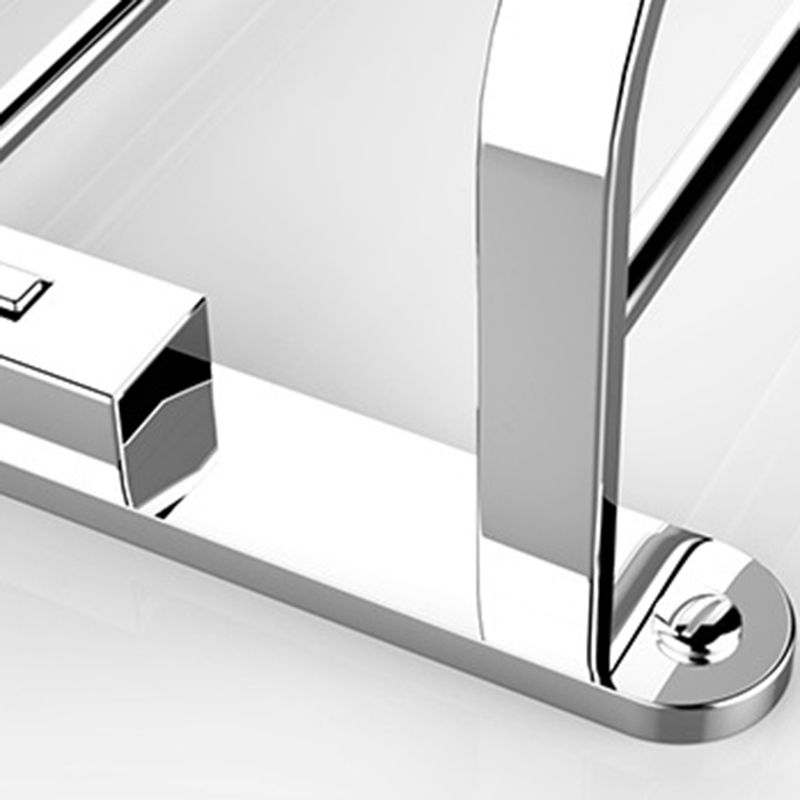 Lisslune | Chrome Modern Bathroom Hardware Set Stainless Steel Towel Hook/Towel Bar & Bath Shelf