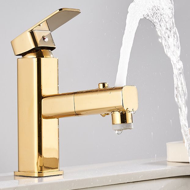 Lisslune | Luxury Extendable Basin Faucet Cubic Low Arc Vanity Faucet