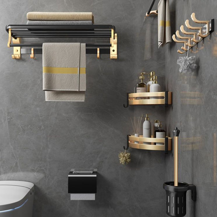 Lisslune | 7-piece traditional bathroom accessory set aluminum bathroom accessory set