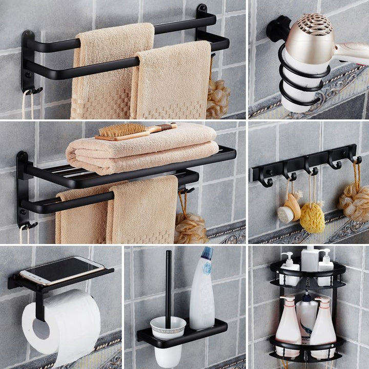 Lisslune | Modern Bathroom Accessories Hardware Set Black Accessories Hardware Set