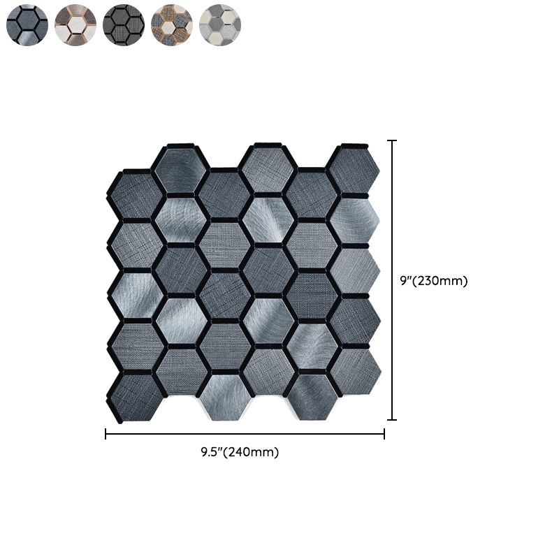 Lisslune | Mosaic Tile Wallpaper Hexagonal Shape Peel and Stick Backsplash