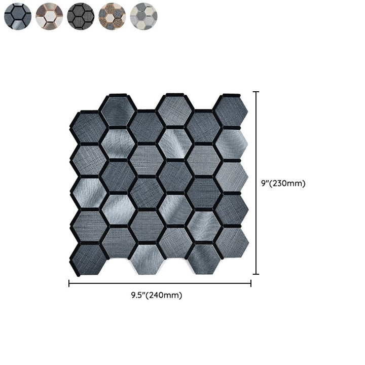 Lisslune | Mosaic Tile Wallpaper Hexagonal Shape Peel and Stick Backsplash