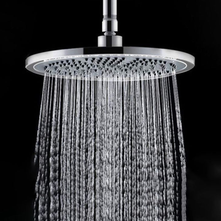 Lisslune | Contemporary Shower Combination Fixed Shower Head Stainless Steel Wall Mounted Round Shower Head