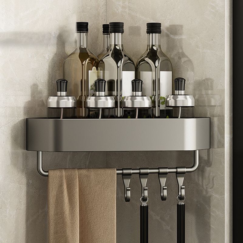 Lisslune | Adhesive Holder Metal Bathroom Accessory Single Piece or in Set with Shelf