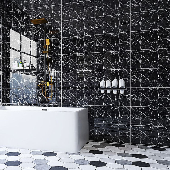 Lisslune | Individual Tile Wallpaper Contemporary Plastic Peel and Stick Wall Tile