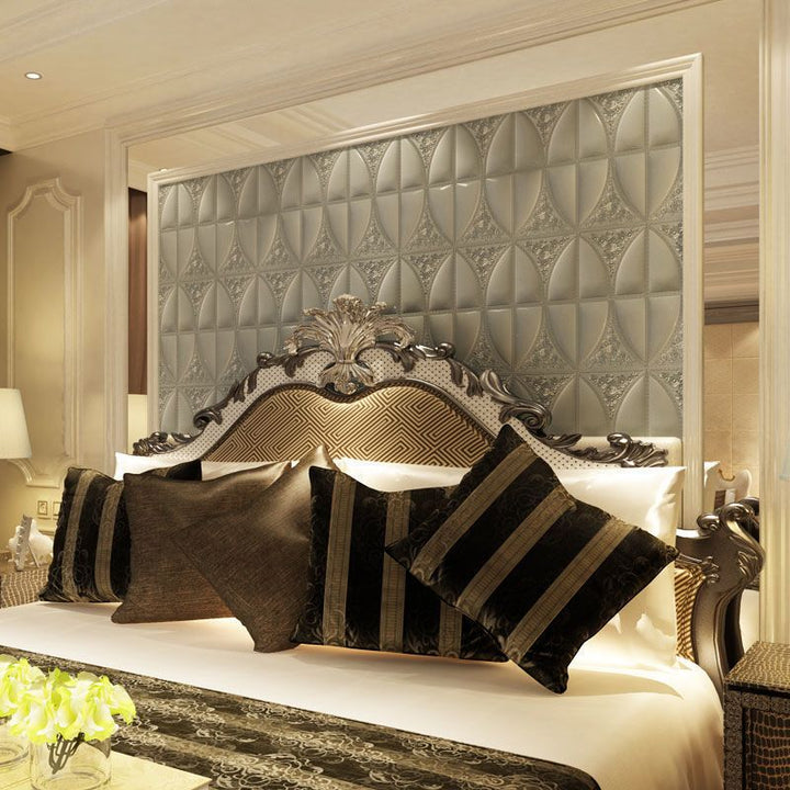 Lisslune | Modern Style Plastic Wall Panel Living Room Peel and Stick 3D Wall Covering
