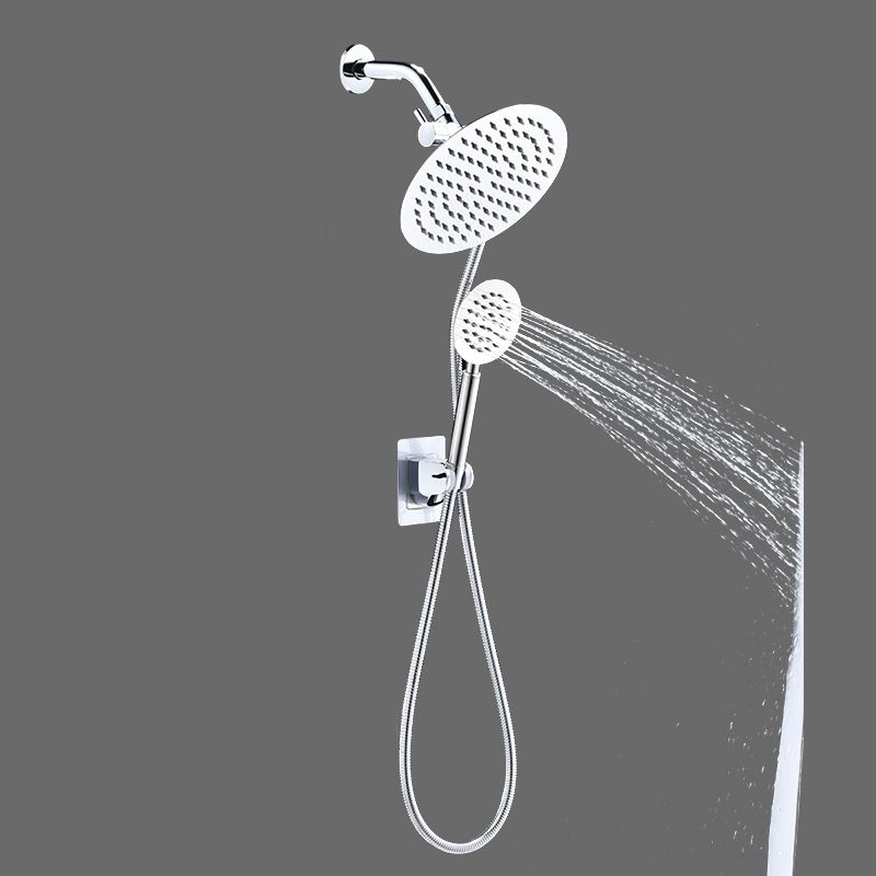 Lisslune | Home Round Dual Shower Heads Modern Style Wall Mounted Metal Dual Shower