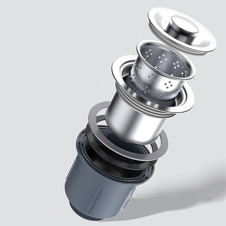 Lisslune | Modern Workstation Sink Stainless Steel Drain Arrangement and Faucet Kitchen Sink