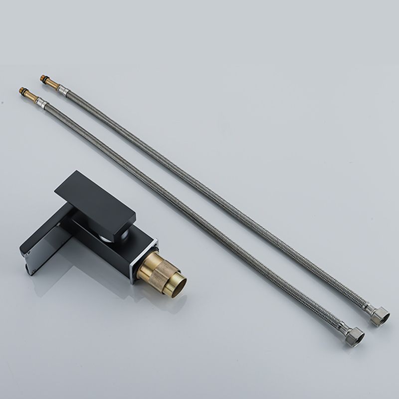 Lisslune | Waterfall Basin Mixer Tap Square Lever Handle with LED Three-Color Light
